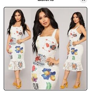 Fashion Nova Monte Carlo Midi Dress Size M